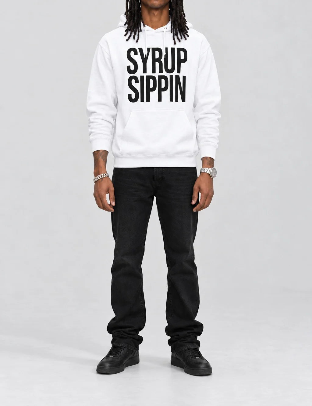 SYRUP SIPPIN hoodie — S / White