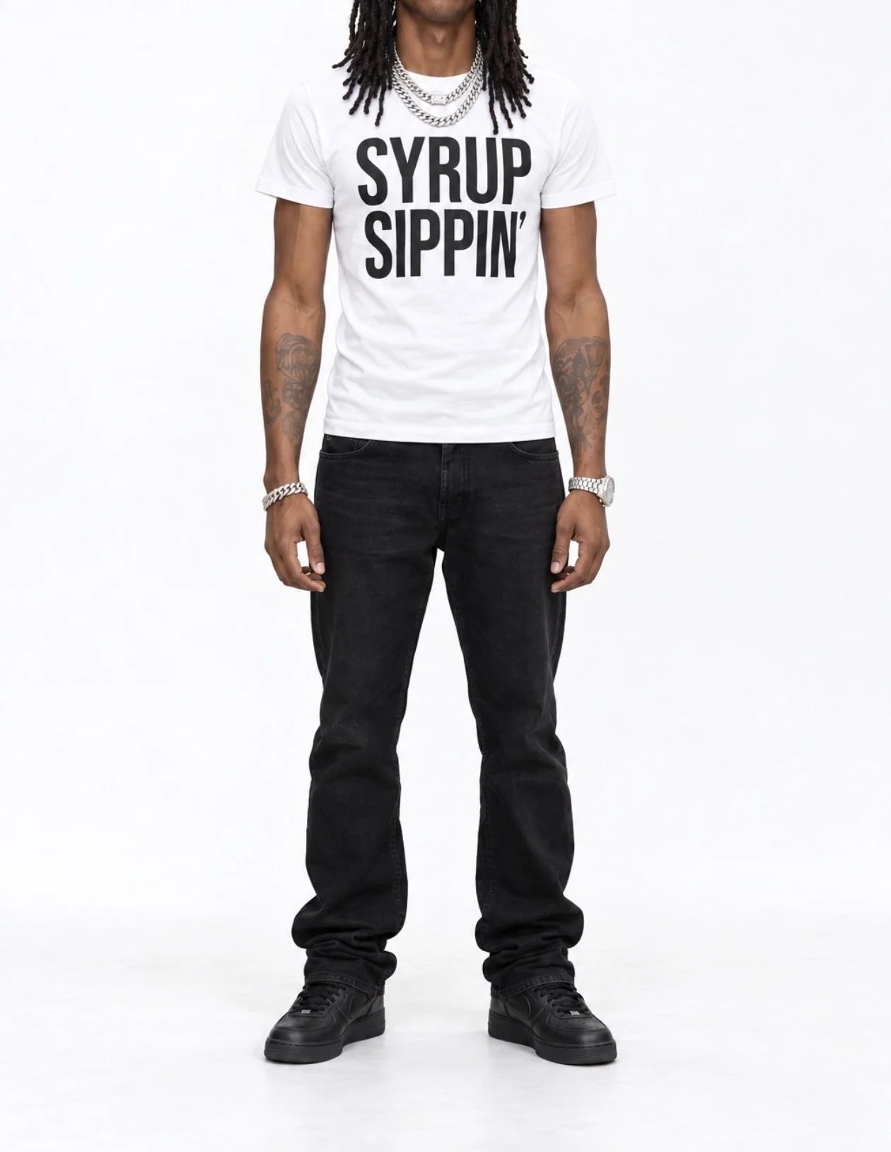 SYRUP SIPPIN tee — White / XL